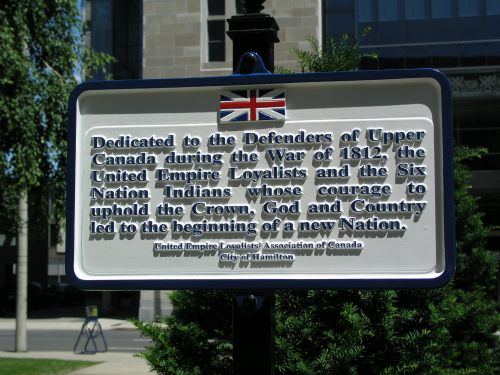Defenders of Upper Canada Plaque in Hamilton