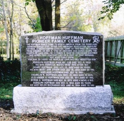 Rudolph Huffman memorial stone